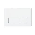 Matte white replacement dual flush plate for concealed toilet cistern