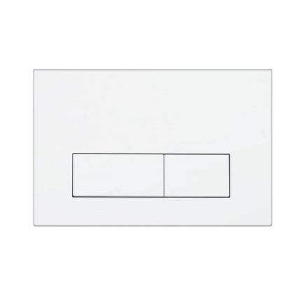 Matt white replacement dual flush plate for concealed toilet cistern
