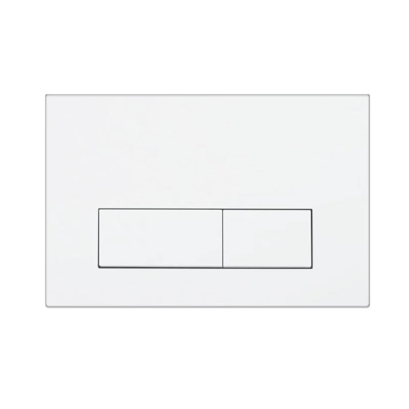 Matte white replacement dual flush plate for concealed toilet cistern