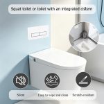 Matte white dual flush plate bathroom application for concealed cistern system