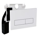 Matte white replacement dual flush plate