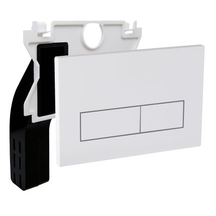 Matte white replacement dual flush plate