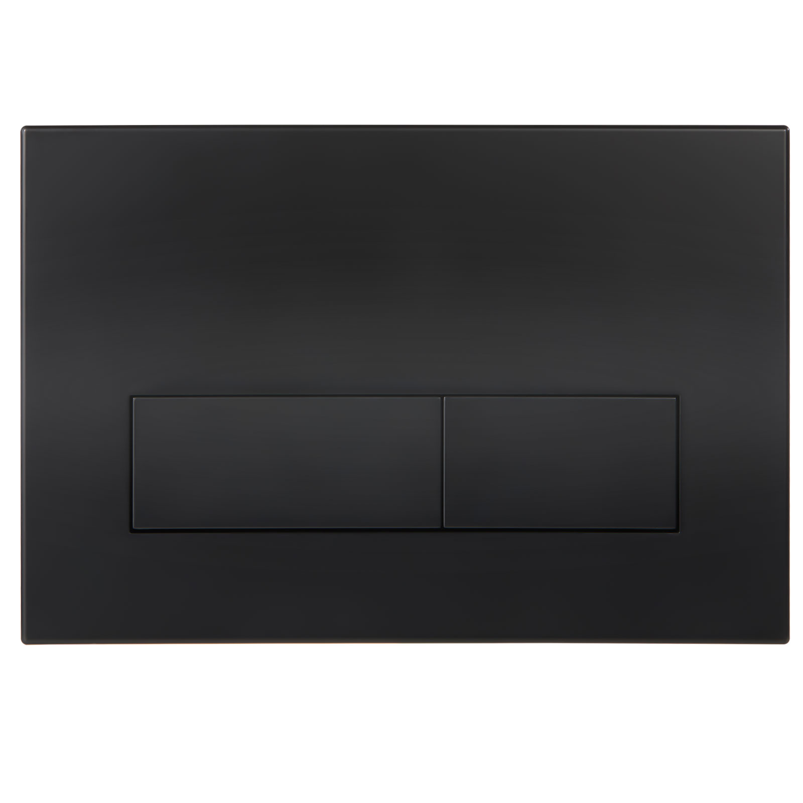 Black replacement dual flush plate for concealed toilet cistern