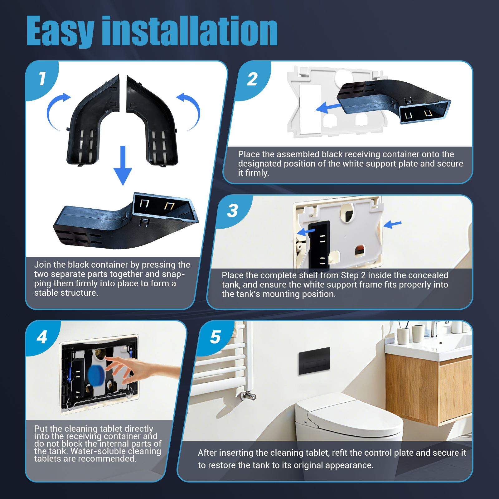 dual flush plate mounting frame installation with fixing structure