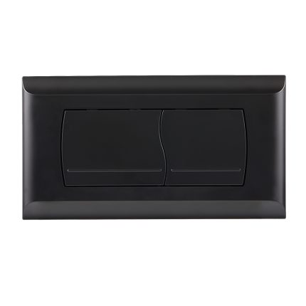 Matte black replacement dual flush plate for concealed toilet cistern