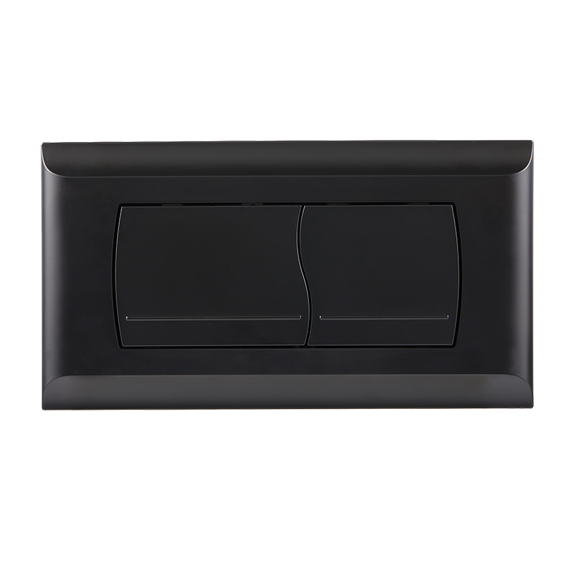 Matte black replacement dual flush plate for concealed toilet cistern